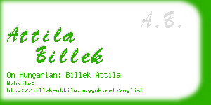 attila billek business card